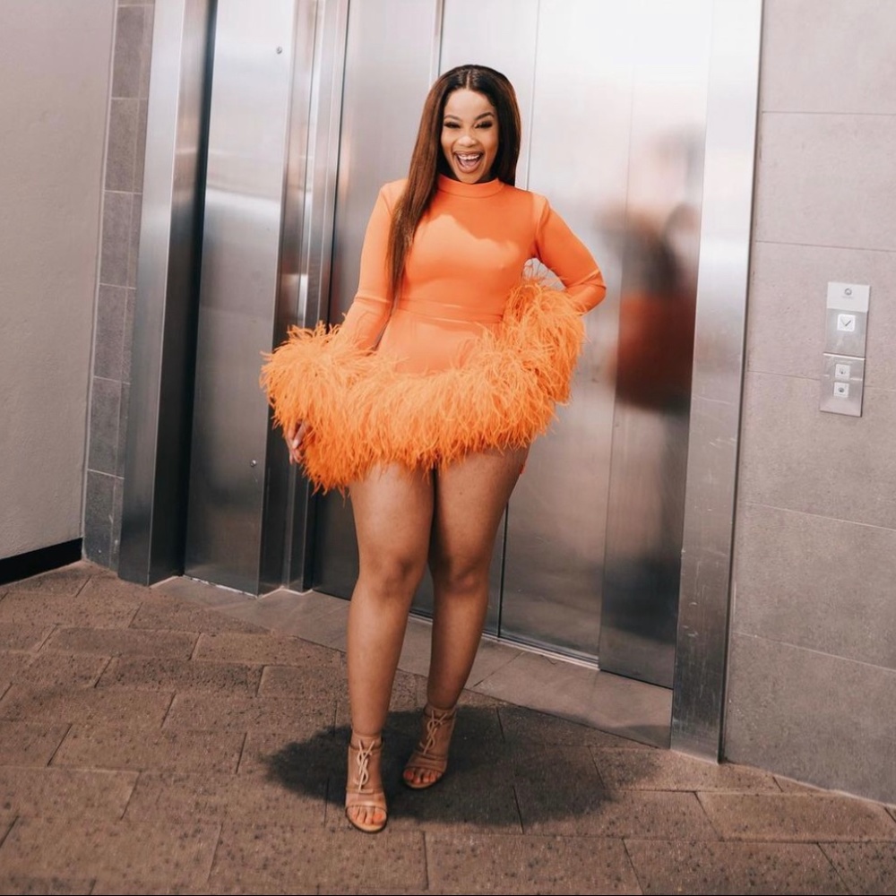 Custom Ostrich Feather Dress